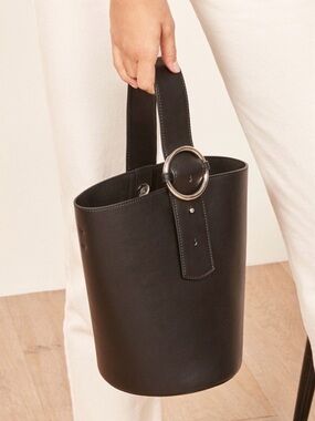 Parisa Wang Addicted Top Handle Bucket Bag Purse Leather